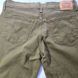LEVI'S Womens  SZ 31 Olive Green Boyfriend Mid-Rise Slim Tapered Stretch Jeans